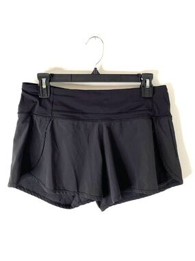 lululemon Black Running Shorts Size 6 Lightweight Lined Athletic Shorts